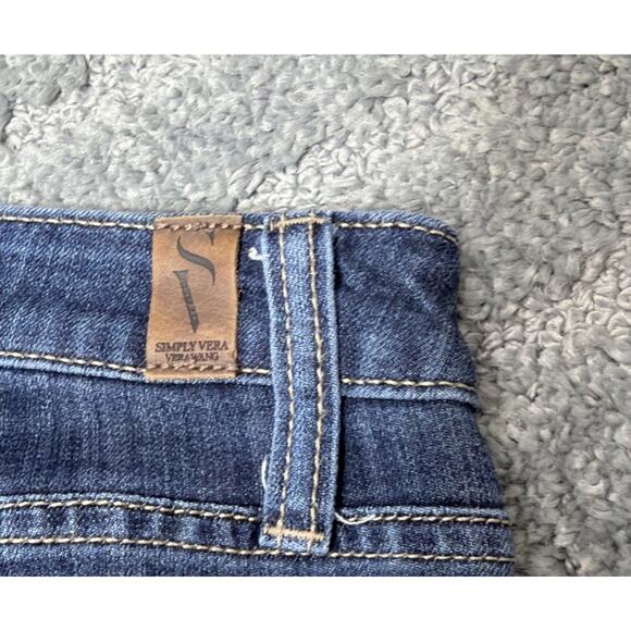 Simply Vera Vera Wang Womens Size 6 S Boot Cut Jeans Dark Wash Denim Mid Rise - Picture 6 of 9